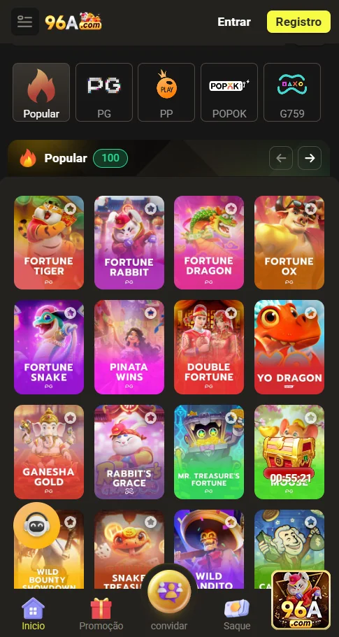 Ilustração de Experimente jogos online no 96a com ofertas VIP exclusivas